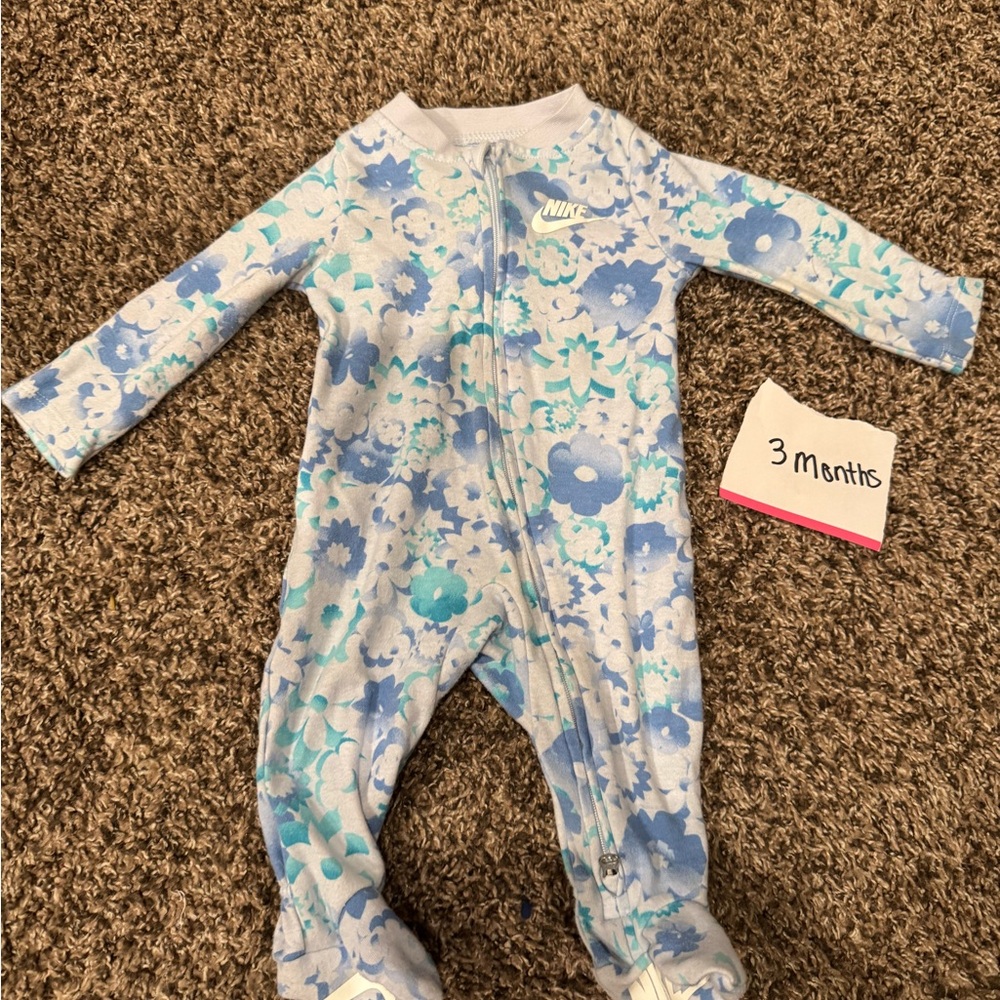 Nike Floral Blue Kids Footie